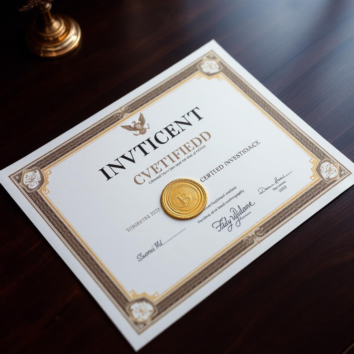 Certificat d'investissement bancaire nominatif